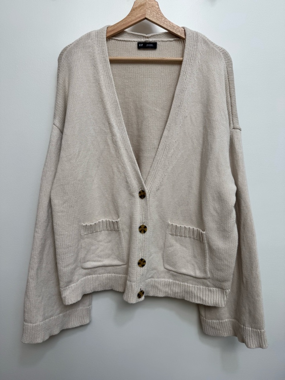 Gap Pocket Button Front Wide Sleeve Cardigan Women’s XXL Cotton Layer - Picture 2 of 13